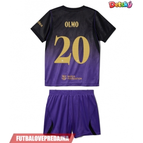Lacne Dětský Futbalové dres Barcelona Dani Olmo #20 2026-27 Krátky Rukáv - Preč (+ trenírky)